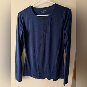 New - Lands End - Radiant Navy - long sleeve thermal - XS (2-4)